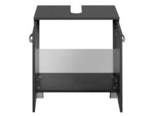 Waschbeckenunterschrank >Porto I< in Graphitgrau aus Metall - 60x59x35cm (BxHxT)