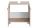 Waschbeckenunterschrank >Porto I< in silberfarben aus Metall - 60x59x35 (BxHxT)