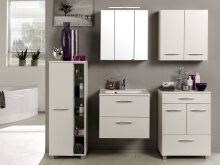 Waschtisch-Set >Porto I< in Weiß aus Metall - 60x54x48cm (BxHxT)