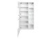 Midischrank >Graphit III< in Weiß aus Glas - 65x130x35cm (BxHxT)