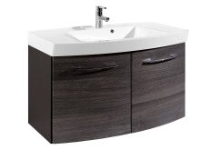 Waschtisch-Set >Graphit III< in Graphitgrau aus MDF - 100x54x47cm (BxHxT)