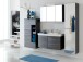 Waschtisch-Set >Graphit III< in Graphitgrau aus MDF - 100x54x47cm (BxHxT)