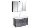 Waschtisch-Set >Graphit I< in Graphitgrau aus MDF - 100cm (B)