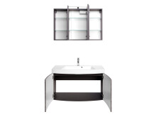 Waschtisch-Set >Graphit II< in Graphitgrau aus MDF - 100cm (B)