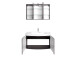 Waschtisch-Set >Graphit II< in Graphitgrau aus MDF - 100cm (B)