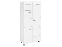 Midischrank >Porto I< in silberfarben aus Metall -...