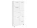 Midischrank >Porto I< in Weiß aus Metall - 60x134x35cm (BxHxT)