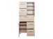 Midischrank >Porto I< in silberfarben aus Metall - 60x134x35cm (BxHxT)