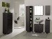 Seitenschrank >Porto I< in Graphitgrau - 45x185x35cm (BxHxT)