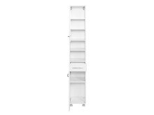 Seitenschrank >Porto III< in Weiß aus Metall - 30x185x35cm (BxHxT)