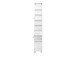 Seitenschrank >Porto III< in Weiß aus Metall - 30x185x35cm (BxHxT)