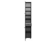 Seitenschrank >Porto III< in Graphitgrau aus Metall - 30x185x35cm (BxHxT)