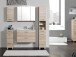 Seitenschrank >Porto III< in silberfarben aus Metall - 30x185x35cm (BxHxT)