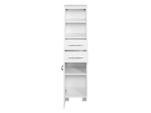 Midischrank >Porto III< in Weiß aus Metall - 30x122x35cm (BxHxT)