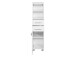 Midischrank >Porto III< in Weiß aus Metall - 30x122x35cm (BxHxT)