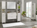 Midischrank >Porto III< in Weiß aus Metall - 30x122x35cm (BxHxT)