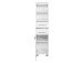 Midischrank >Porto III< in Weiß aus Metall - 30x122x35cm (BxHxT)