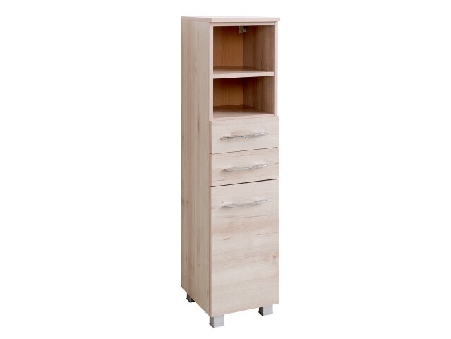 Midischrank >Porto III< in silberfarben aus Metall - 30x122x35cm (BxHxT)