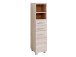 Midischrank >Porto III< in silberfarben aus Metall - 30x122x35cm (BxHxT)