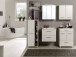Unterschrank >Porto I< in silberfarben aus Metall - 60x84x35cm (BxHxT)