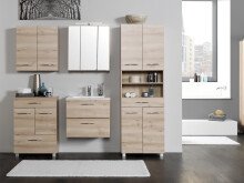 Unterschrank >Porto I< in silberfarben aus Metall - 60x84x35cm (BxHxT)