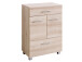 Unterschrank >Porto I< in silberfarben aus Metall - 60x84x35cm (BxHxT)