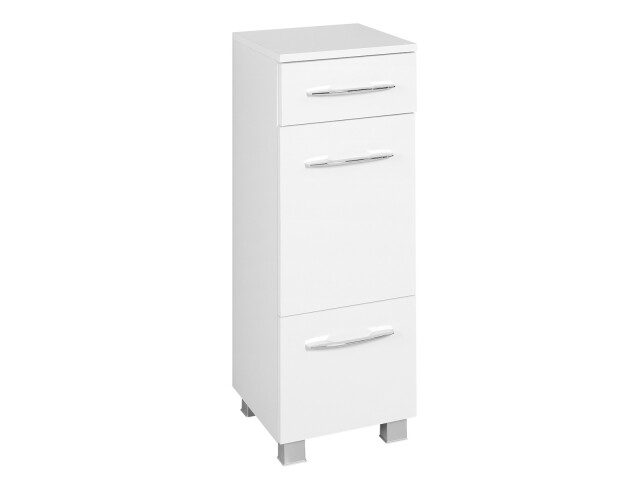 Unterschrank >Porto II< in Weiß aus Metall - 30x84x35cm (BxHxT)