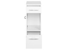 Unterschrank >Porto II< in Weiß aus Metall - 30x84x35cm (BxHxT)