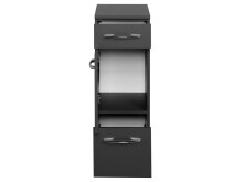 Unterschrank >Porto II< in Graphitgrau aus Metall - 30x84x35cm (BxHxT)