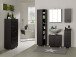 Unterschrank >Porto II< in Graphitgrau aus Metall - 30x84x35cm (BxHxT)