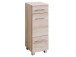 Unterschrank >Porto II< in silberfarben aus Metall - 30x84x35cm (BxHxT)
