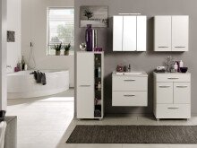 Hängeschrank >Porto I< in Weiß aus Metall - 60x64x20cm (BxHxT)