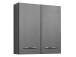 Hängeschrank >Porto I< in Graphitgrau aus Metall - 60x64x20cm (BxHxT)