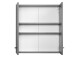 Hängeschrank >Porto I< in Graphitgrau aus Metall - 60x64x20cm (BxHxT)