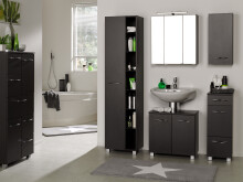 Hängeschrank >Porto II< in Graphitgrau aus Metall - 30x64x20cm (BxHxT)
