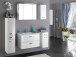 Badezimmer-Set >Bologna< in Weiß, Weiß-Hochglanz