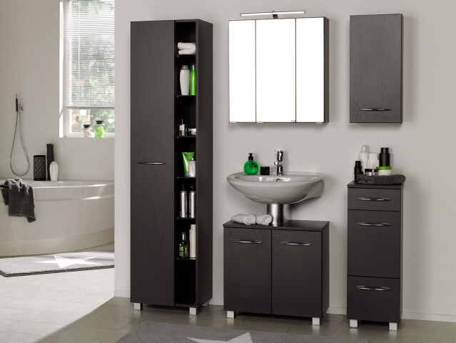 Badezimmer-Set >Porto< in graphitgrau