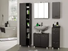 Badezimmer-Set >Porto< in graphitgrau