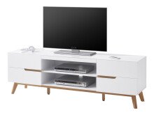 TV-Board >Griffith< in Weiß/Matt aus MDF -...