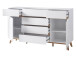 Sideboard >Griffith< in Weiß/Matt aus MDF - 169x101x40cm (BxHxT)