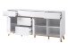 Sideboard >Griffith< in Weiß/Matt aus MDF - 193x95x40cm (BxHxT)