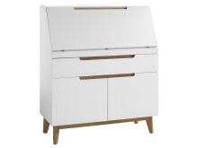 Sekretär >Griffith< in Weiß/Matt aus MDF - 97x113x40cm (BxHxT)