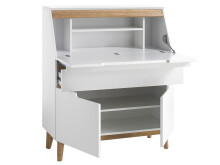 Sekretär >Griffith< in Weiß/Matt aus MDF - 97x113x40cm (BxHxT)