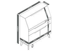 Sekretär >Griffith< in Weiß/Matt aus MDF - 97x113x40cm (BxHxT)