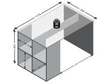 Schreibtisch >Oswald I< in Sandeiche - 117x75x73cm (BxHxT)