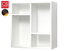 Wandregal >Rio< in Weiß - 60x64x26cm (BxHxT)