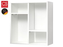 Wandregal >Rio< in Weiß - 60x64x26cm (BxHxT)