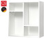 Wandregal >Rio< in Weiß - 60x64x26cm (BxHxT)