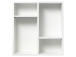 Wandregal >Rio< in Weiß - 60x64x26cm (BxHxT)
