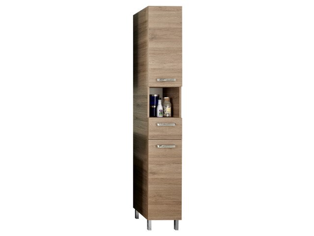 Hochschrank >Sheela I< in Chrom-Glanz - 30x195,5x33cm (BxHxT)